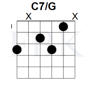 The C7/G Chord in the Open Position - Shape 3